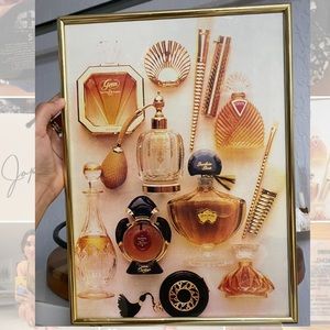 Vintage Perfume Framed Artwork